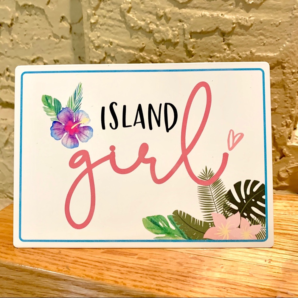 ISLAND GIRL TIER TRAY EASEL BACK SIGN